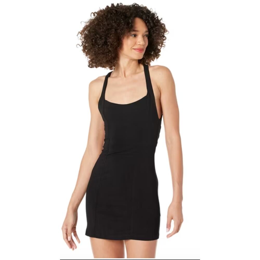 NWT Intimately Free People Just Peachy Mini Dress Black XS Open Back Bodycon - Picture 3 of 9